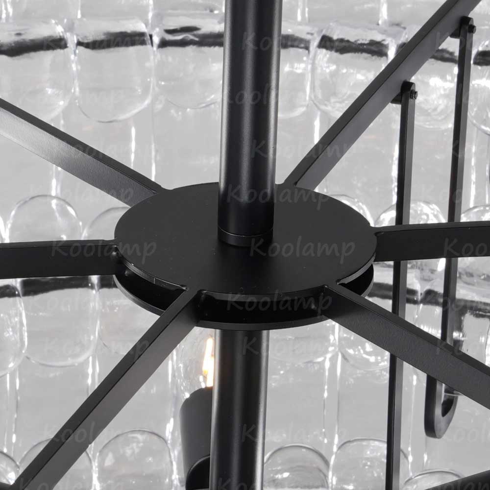 KL Ghiaccios Round Glass Chandelier 36" 48"