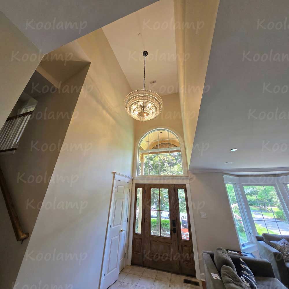 KL Ghiaccios Round Glass Chandelier 36" 48"
