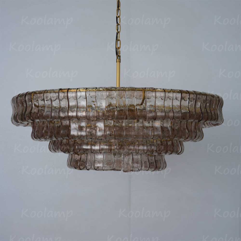 KL Ghiaccios Round Glass Chandelier 36" 48"