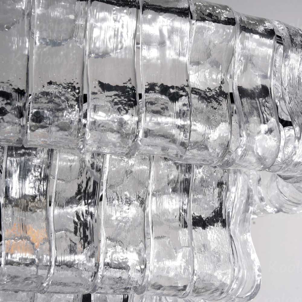 KL Ghiaccios Glass Oval Chandelier 54" 65"