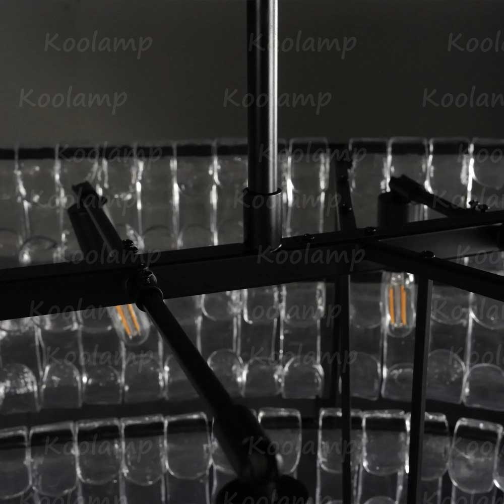 KL Ghiaccios Glass Oval Chandelier 54" 65"