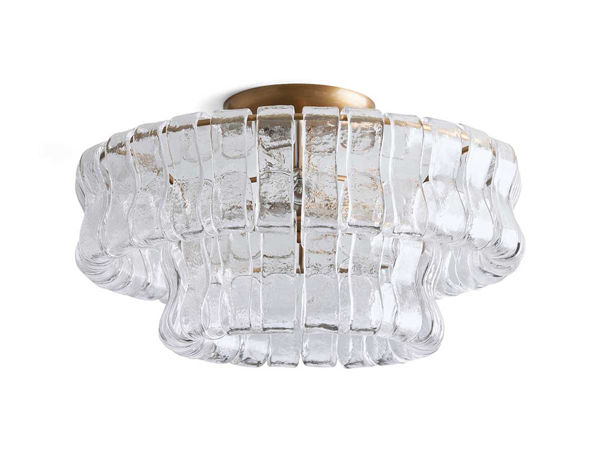 KL Ghiaccios Glass Flush Mount