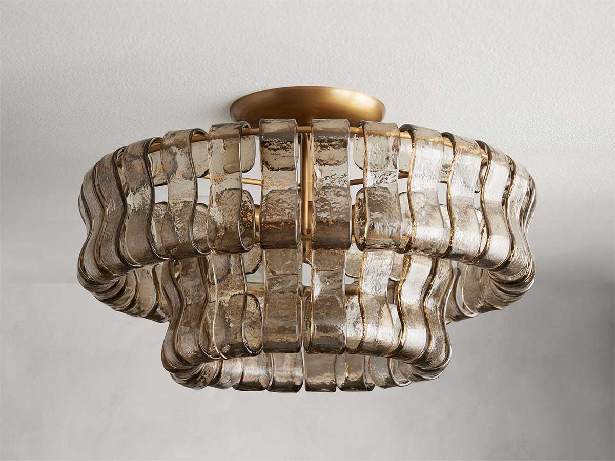 KL Ghiaccios Glass Flush Mount