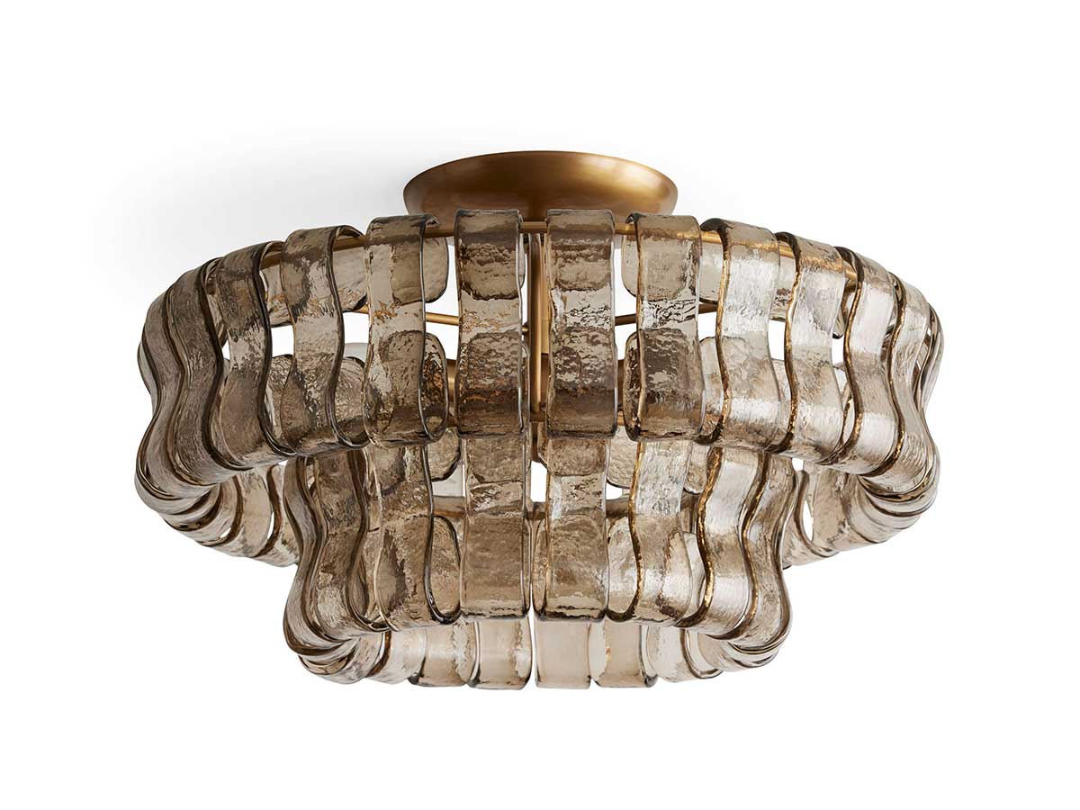 KL Ghiaccios Glass Flush Mount