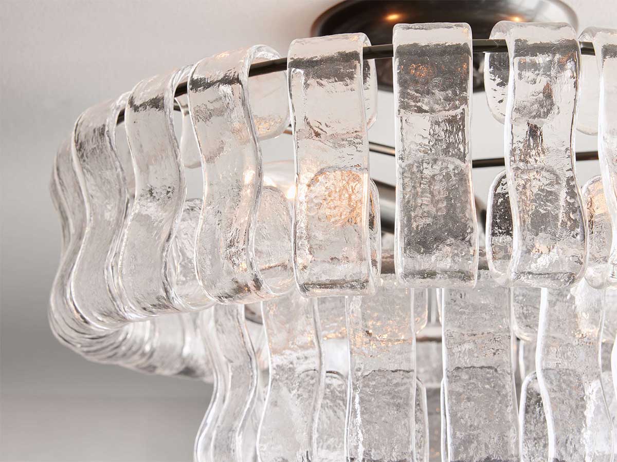 KL Ghiaccios Glass Flush Mount