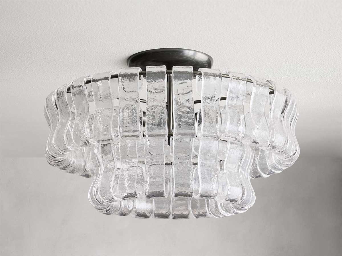 KL Ghiaccios Glass Flush Mount
