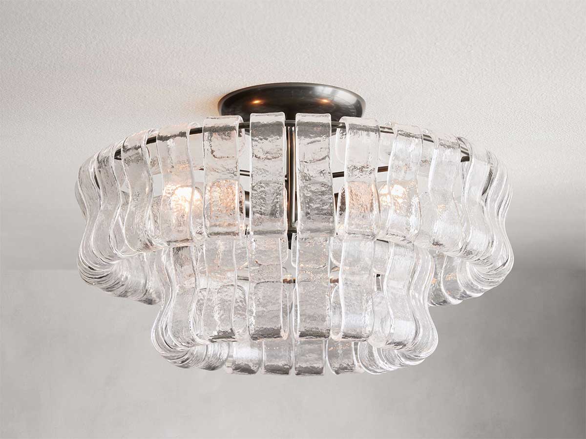 KL Ghiaccios Glass Flush Mount