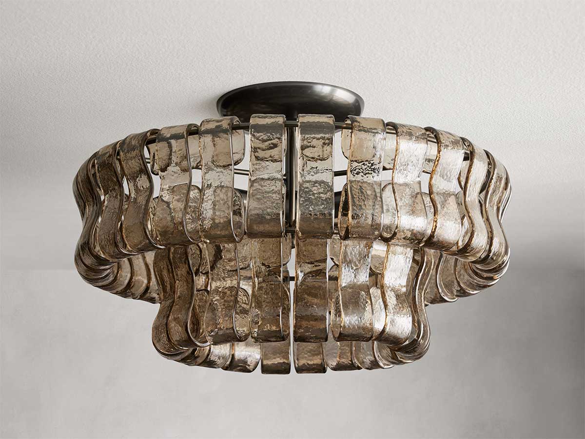KL Ghiaccios Glass Flush Mount