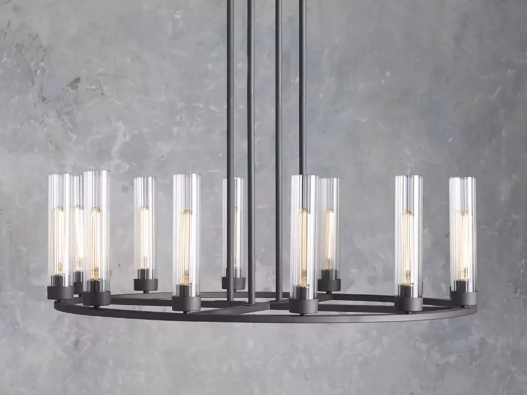 KL Andreaso Round Glass Chandelier 30" 40"