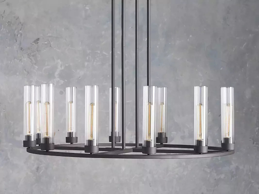 KL Andreaso Round Glass Chandelier 30" 40"
