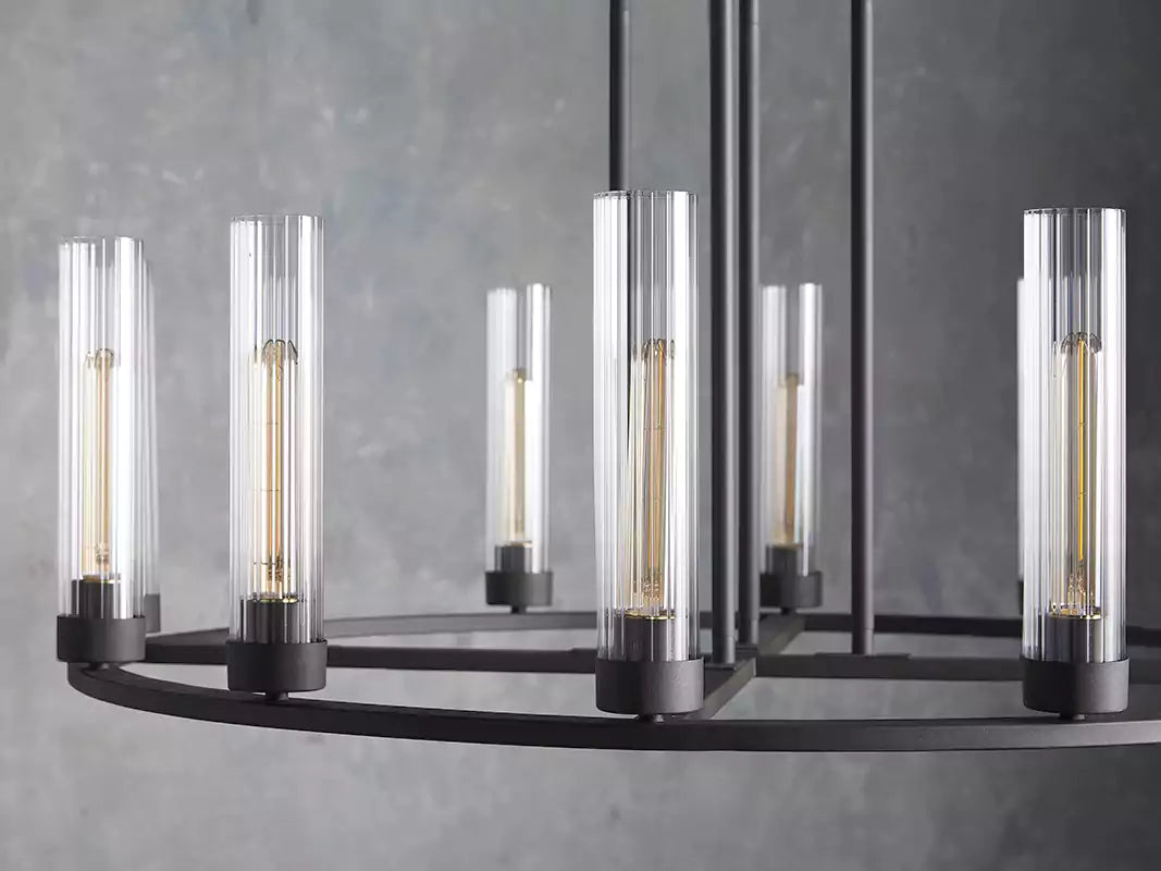 KL Andreaso Round Glass Chandelier 30" 40"