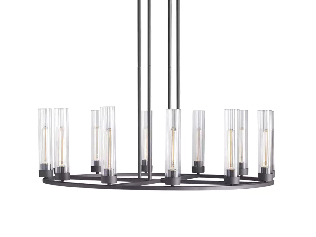 KL Andreaso Round Glass Chandelier 30" 40"