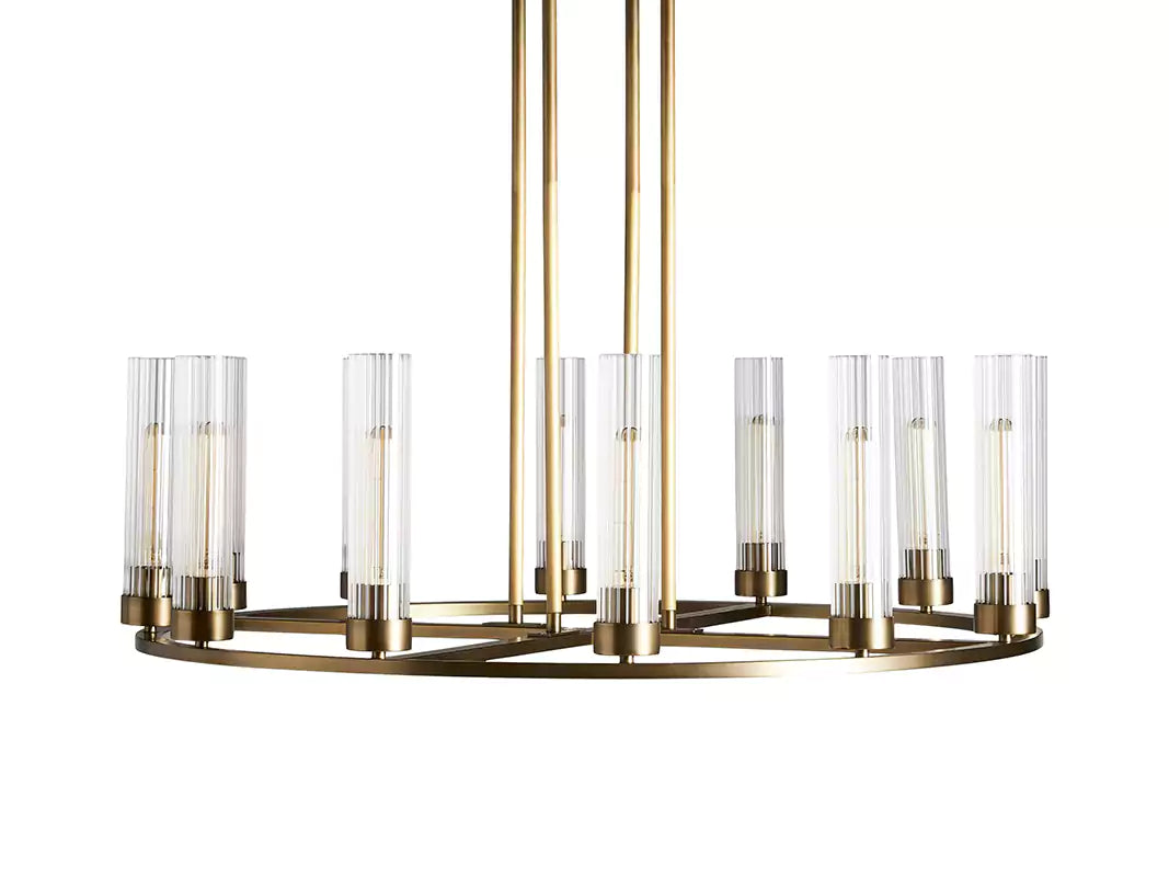 KL Andreaso Round Glass Chandelier 30" 40"