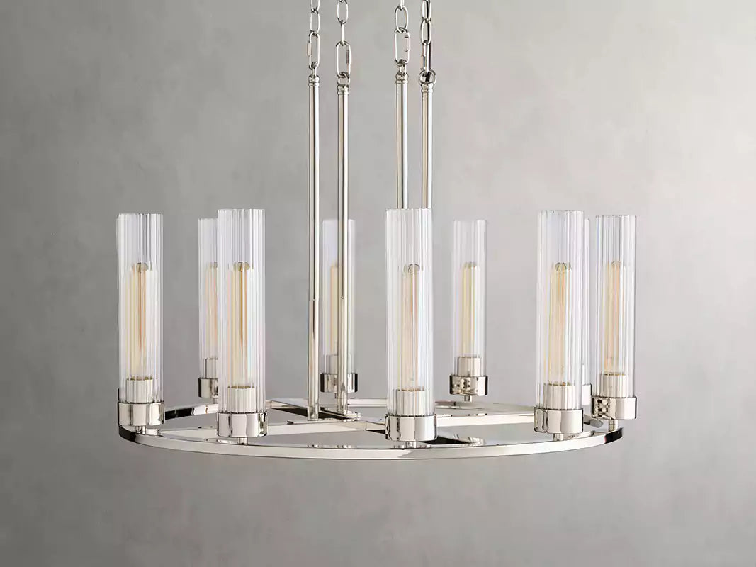 KL Andreaso Round Glass Chandelier 30" 40"