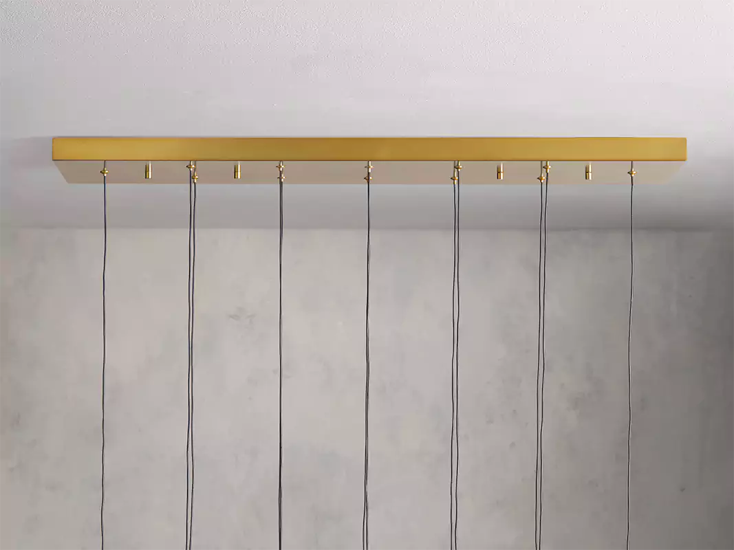 KL Solitaire Raindrop Linear Chandelier