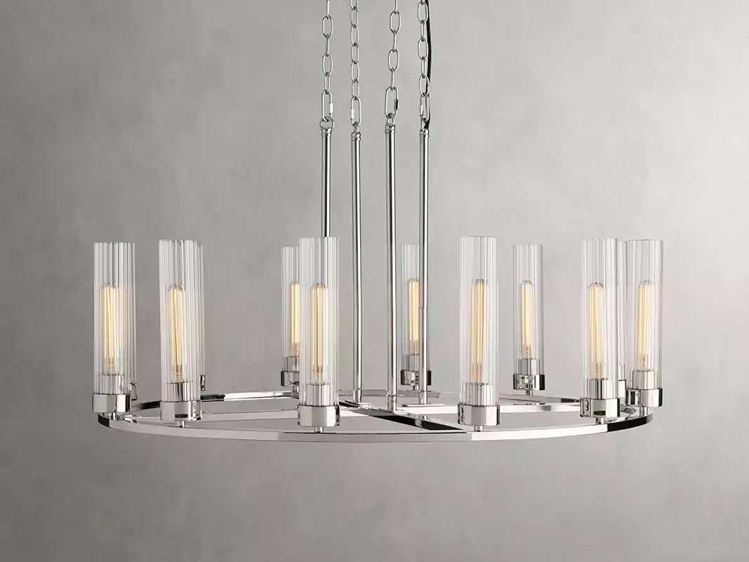 KL Andreaso Round Glass Chandelier 30" 40"