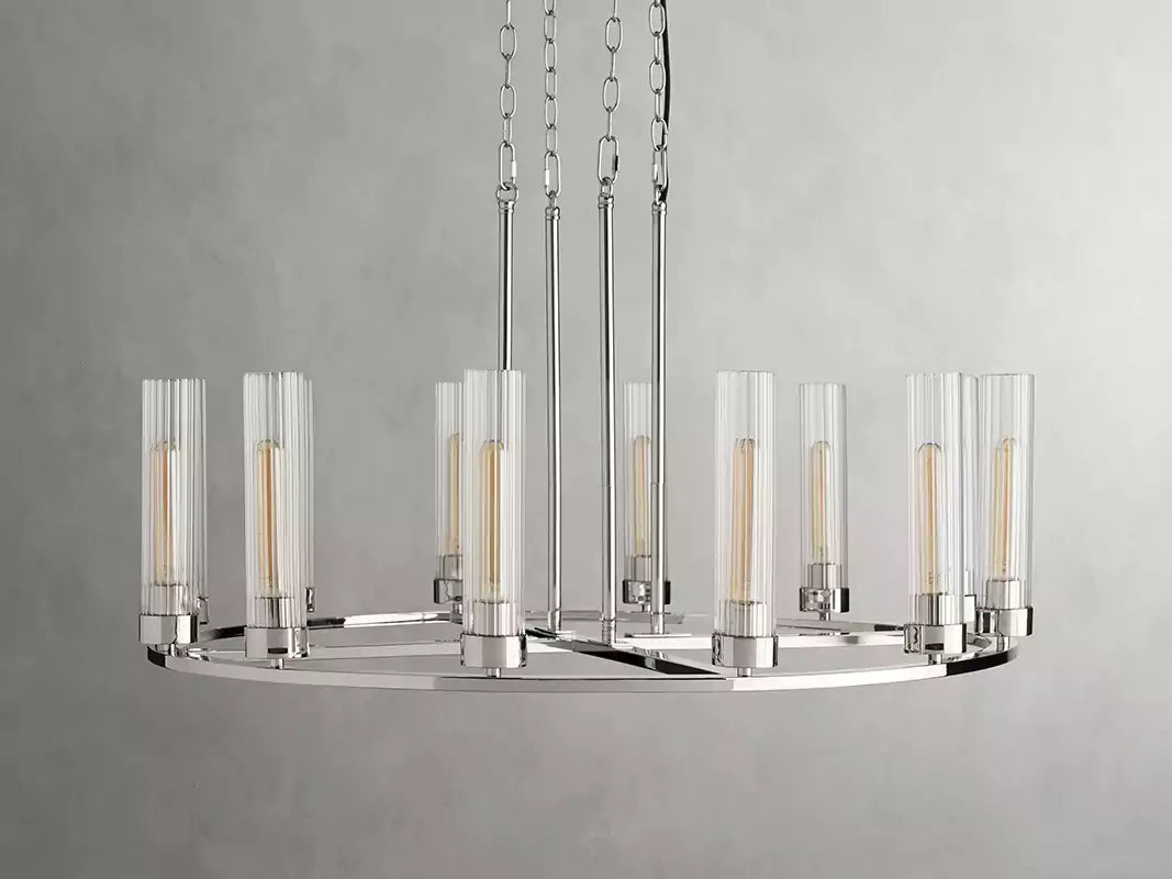 KL Andreaso Round Glass Chandelier 30" 40"
