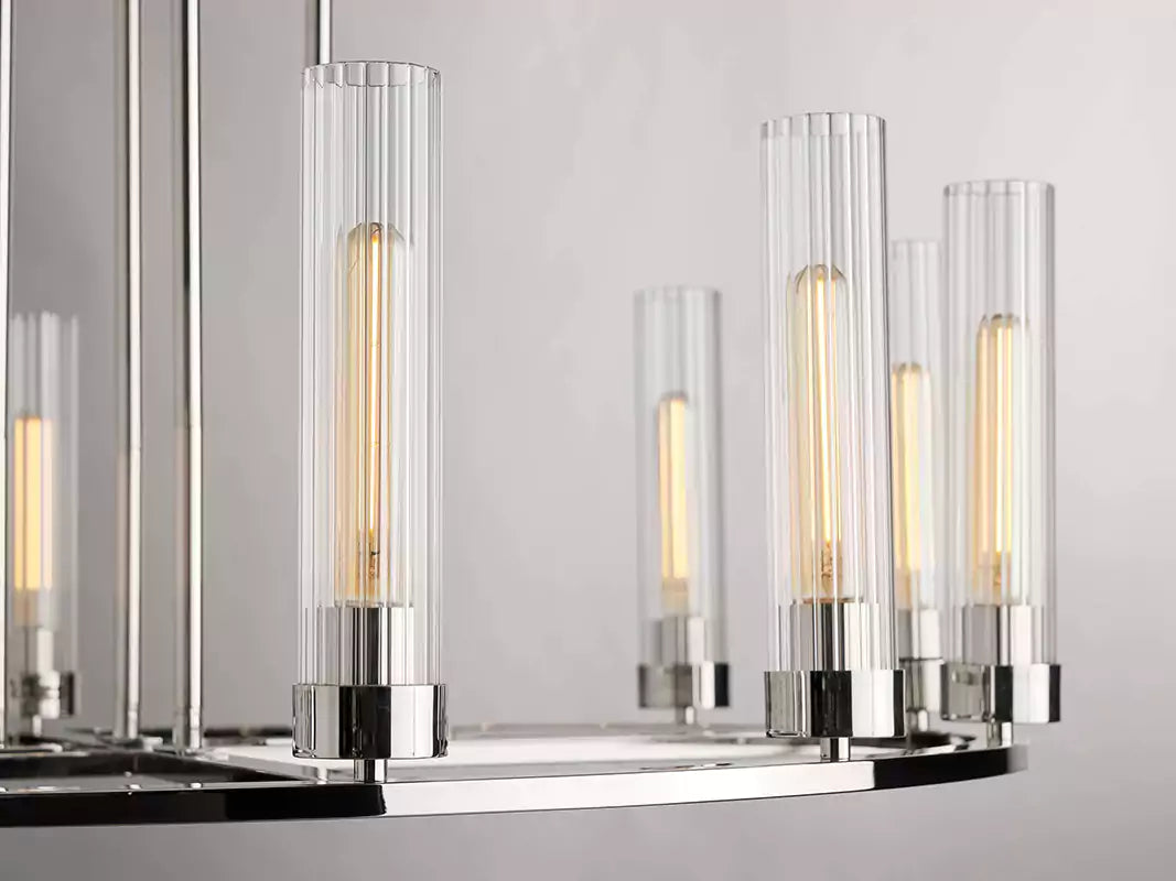 KL Andreaso Round Glass Chandelier 30" 40"