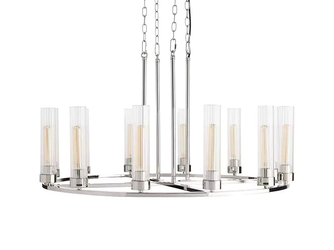 KL Andreaso Round Glass Chandelier 30" 40"