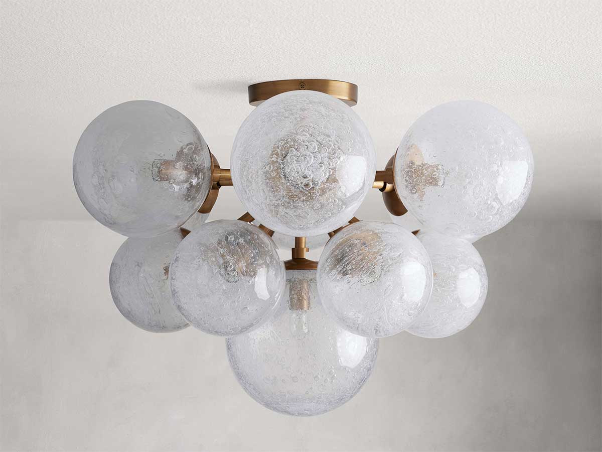 KL Mandozar Glass Flushmount