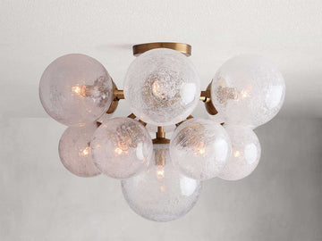 KL Mandozar Glass Flushmount