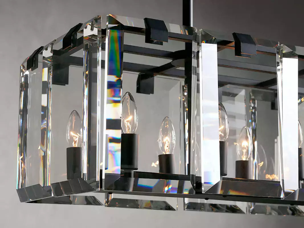 KL Amayar Crystal Rectangular Chandelier 40" 53"