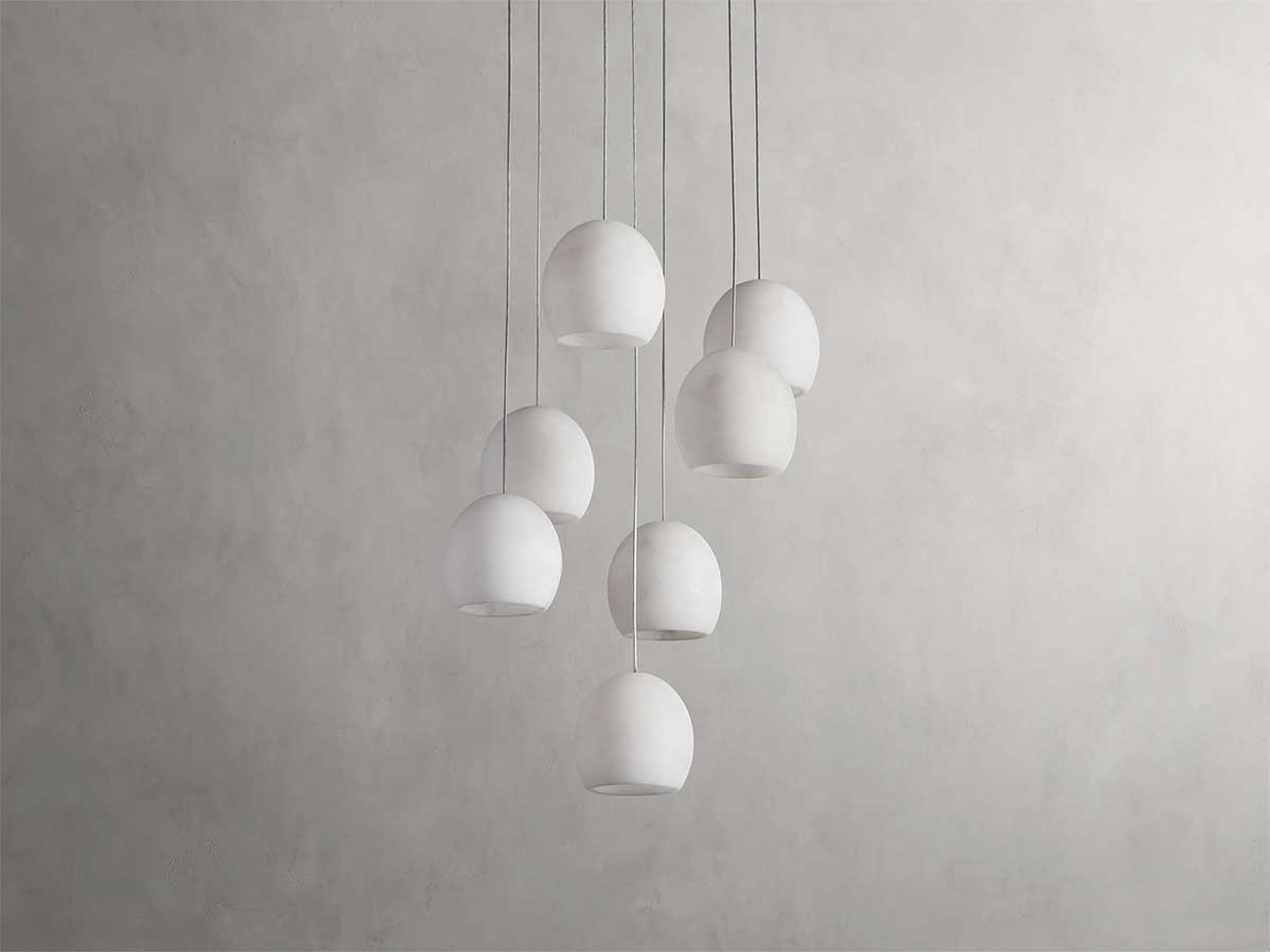 KL Arican Alabaster Round Chandelier