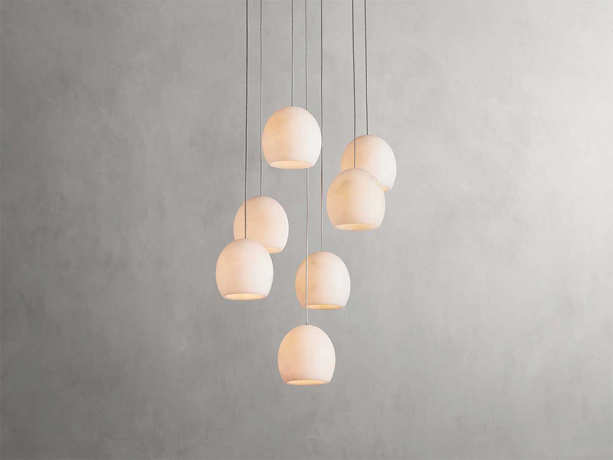 KL Arican Alabaster Round Chandelier