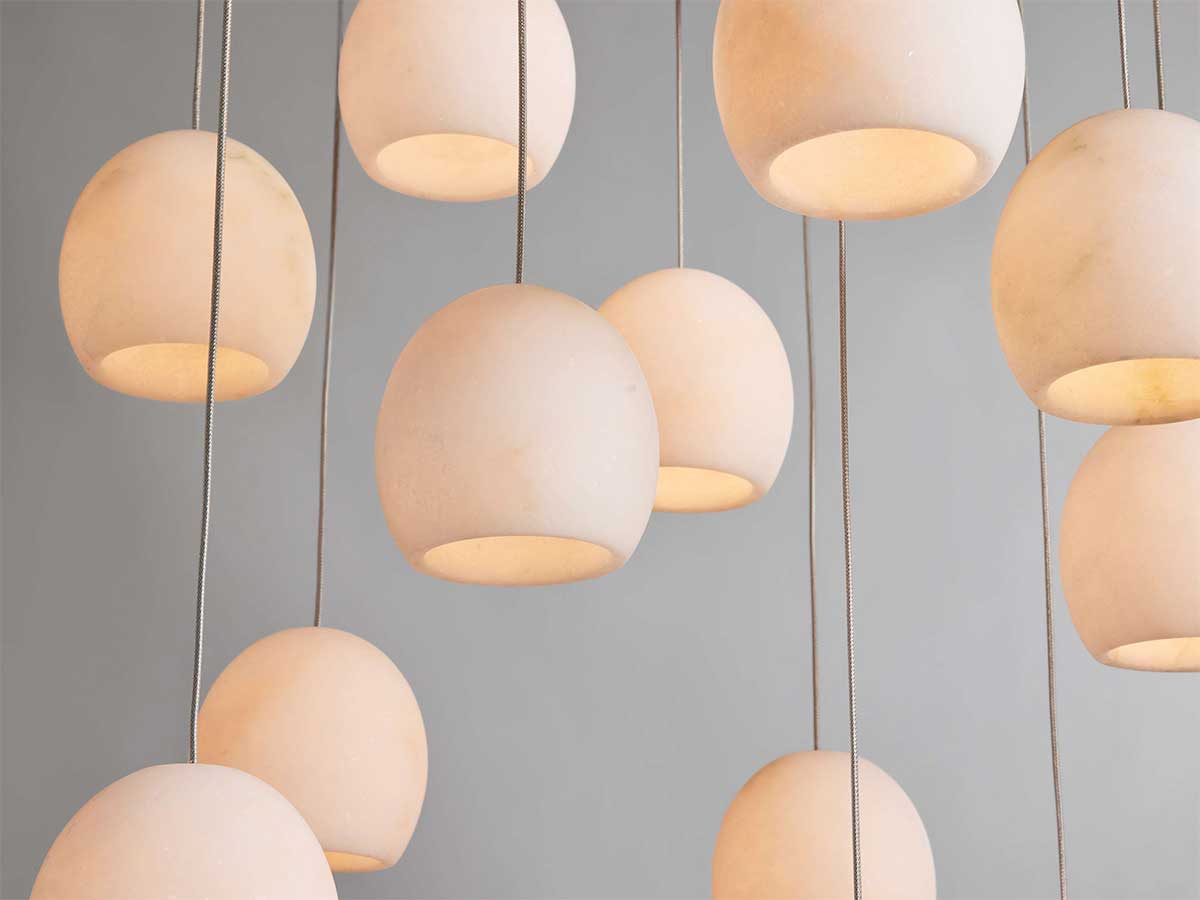 KL Arican Alabaster Round Chandelier