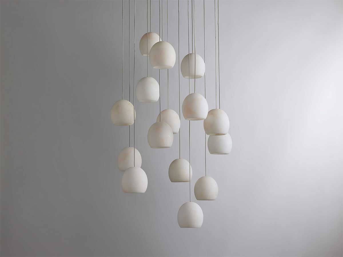 KL Arican Alabaster Round Chandelier