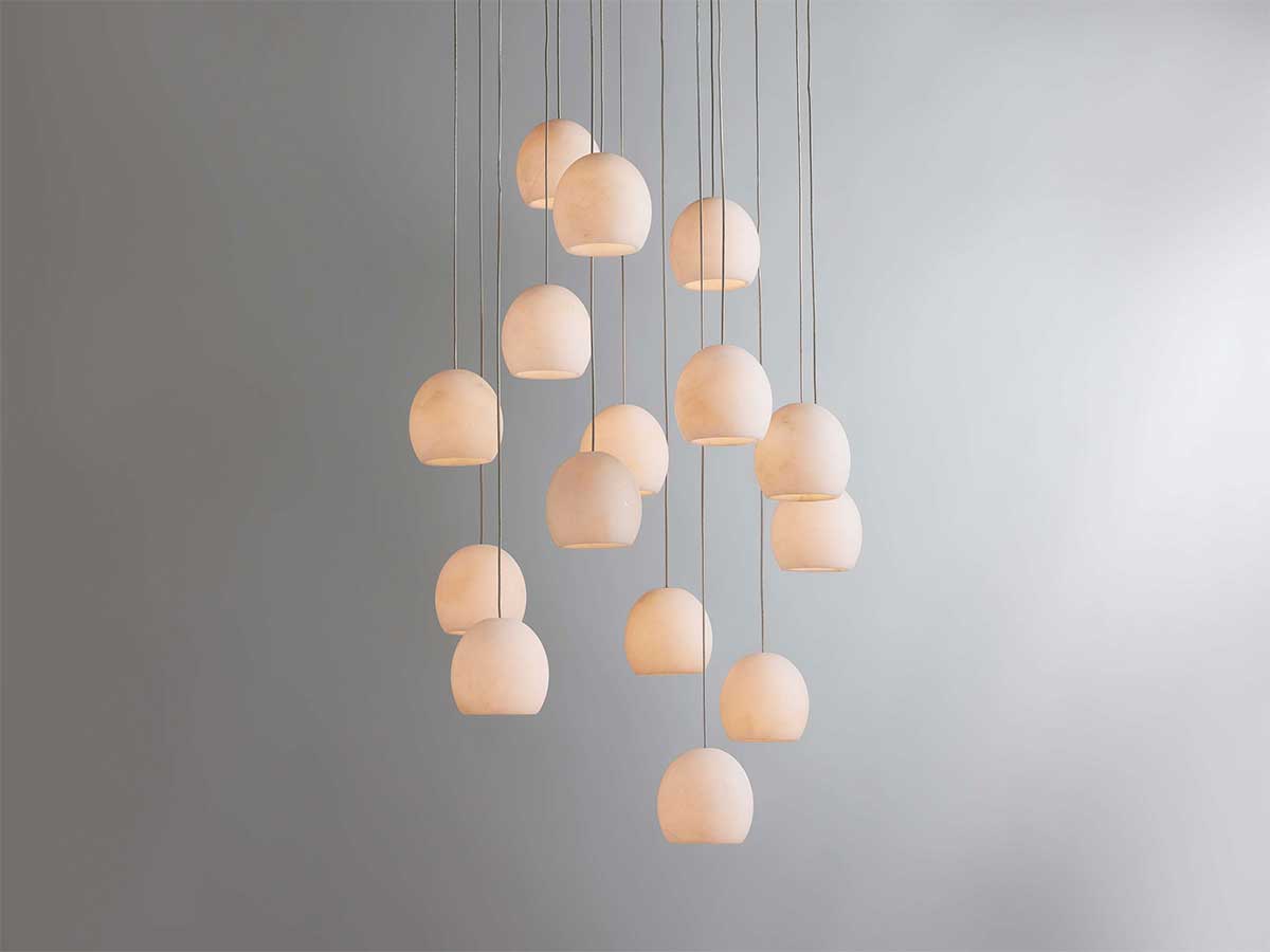 KL Arican Alabaster Round Chandelier