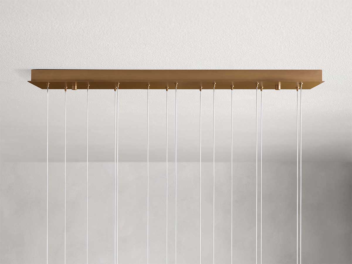 KL Arican Alabaster Rectangular Chandelier
