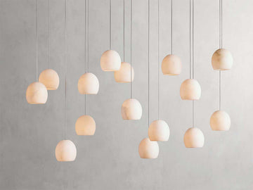KL Arican Alabaster Rectangular Chandelier