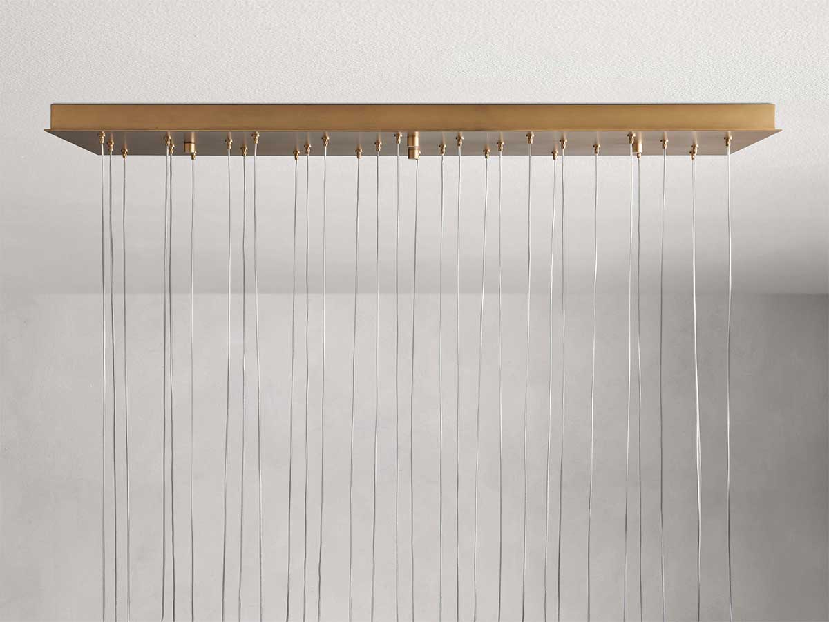 KL Arican Alabaster Rectangular Chandelier