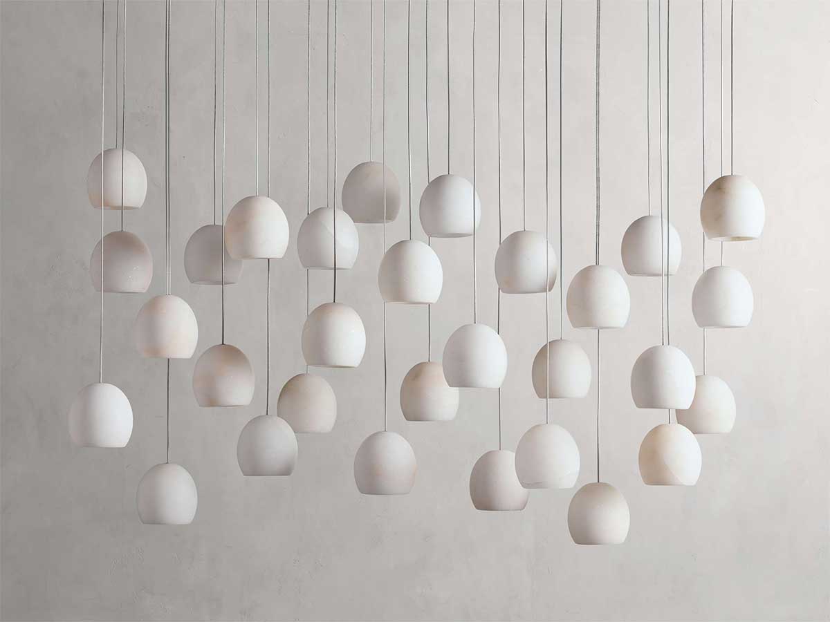 KL Arican Alabaster Rectangular Chandelier