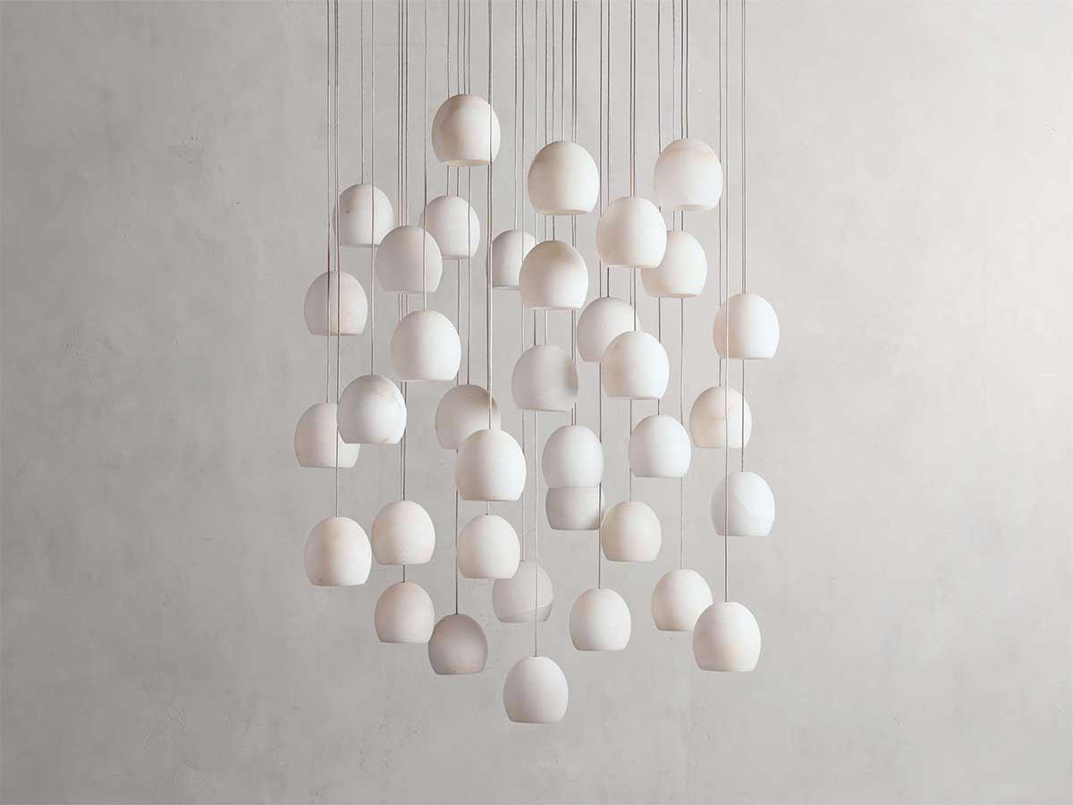 KL Arican Alabaster Round Chandelier