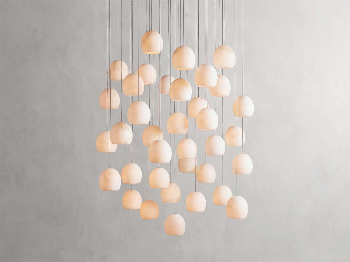 KL Arican Alabaster Round Chandelier