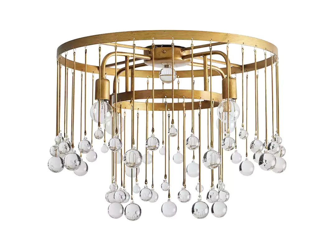 KL Aubray Crystal Ball Flush Mount Light