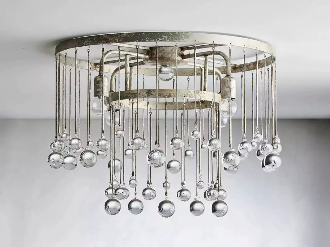 KL Aubray Crystal Ball Flush Mount Light
