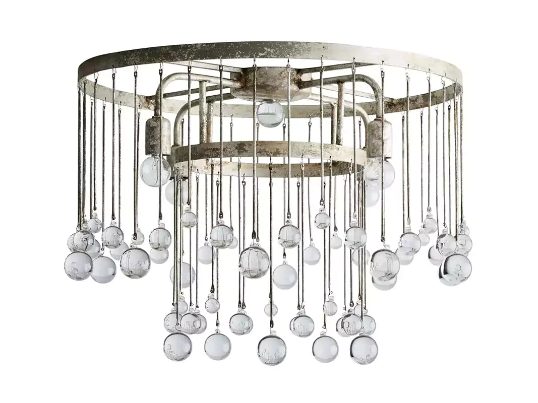 KL Aubray Crystal Ball Flush Mount Light