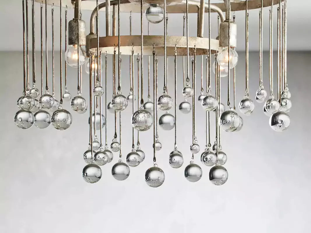 KL Aubray Crystal Ball Flush Mount Light