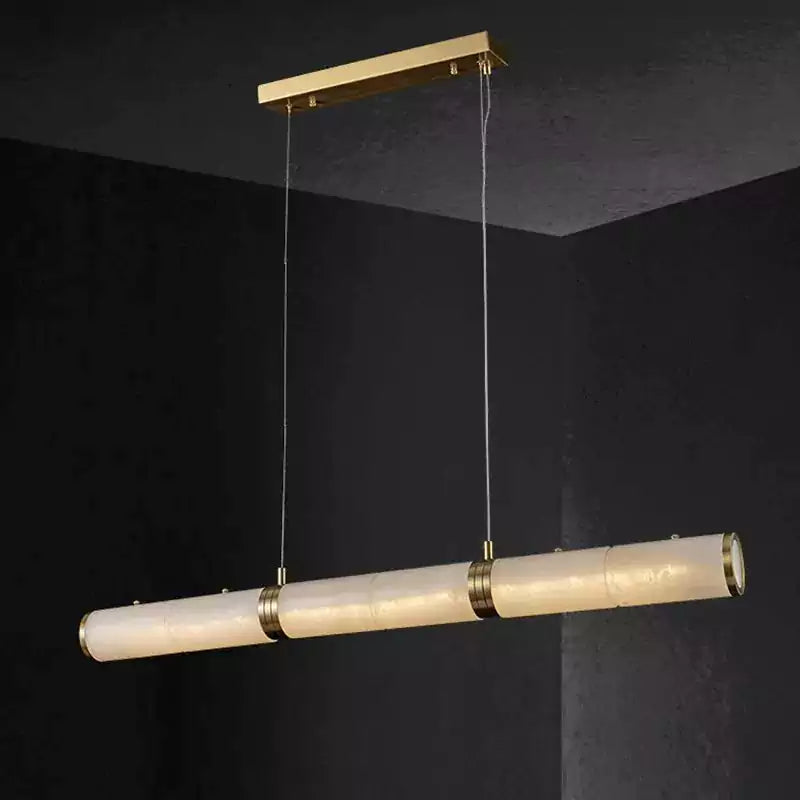 Alabaster Cylindrical Chandelier