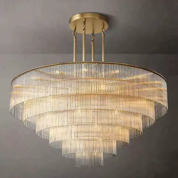 KL Amadio Round Chandelier 60"