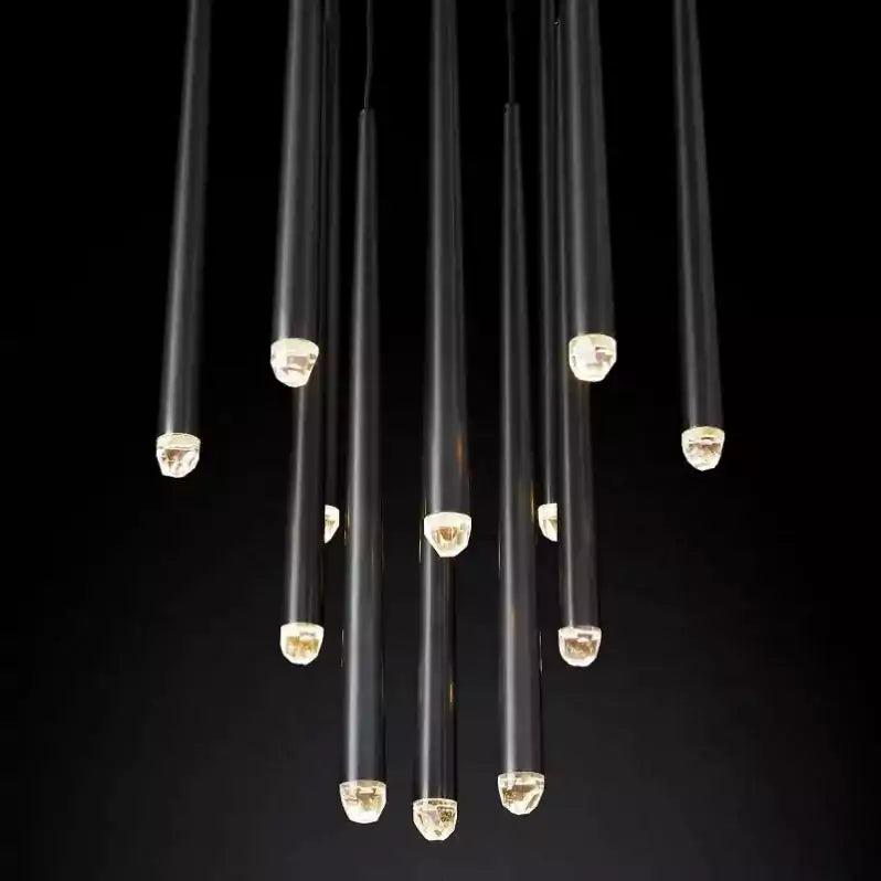 Aquitain Faceted Cluster Round Chandelier 24"