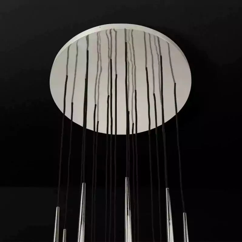 Aquitain Faceted Cluster Round Chandelier 30"
