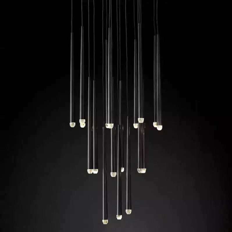 Aquitain Faceted Cluster Round Chandelier 30"