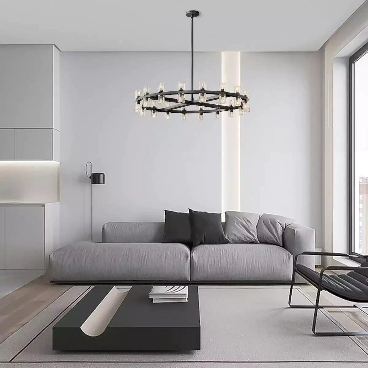 KL Arcachen LED Round Chandelier 36"