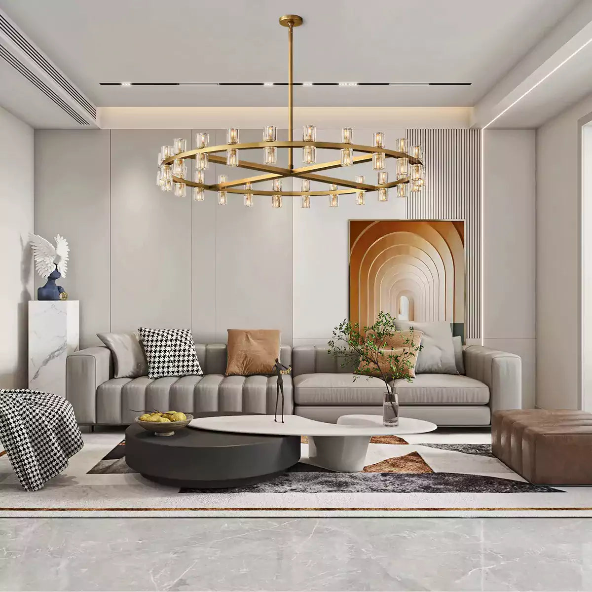 KL Arcachen LED Round Chandelier 48"