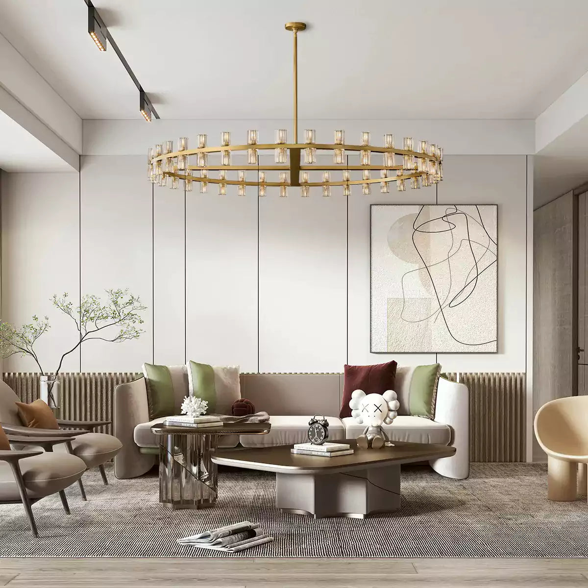 KL Arcachen LED Round Chandelier 60"