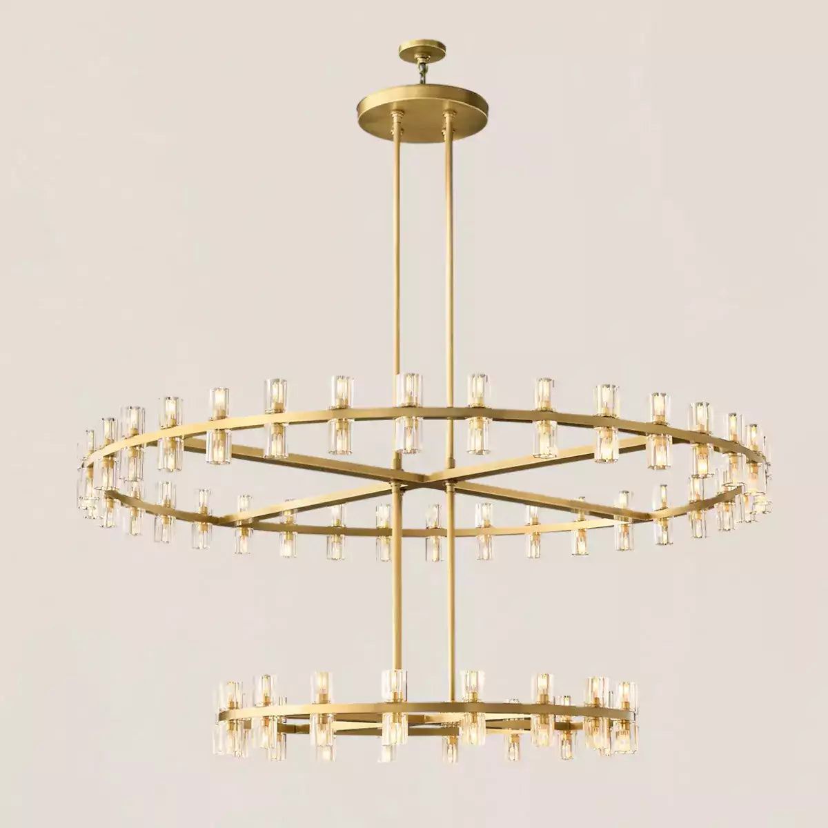 KL Arcachen LED Round Two Tier Chandelier 60"